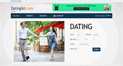 Desktop Screenshot of datinglist.com